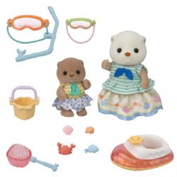 CALICO CRITTERS - ENSEMBLE DE PLONGÉE AVEC TUBA ET ÉCLABOUSSURES SOEURS DE LOUTRES DE MER